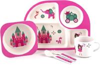 Набор детской посуды NOBVAN «Принцесса», гипоаллергенная, 5 предметов