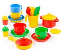 Набор детской посуды Хозяюшка с подносом на 4 персоны, 29 элементов
