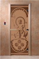 Дверь для сауны DoorWood (Дорвуд) 90x210 Основная серия Посейдон (бронза матовое), правая