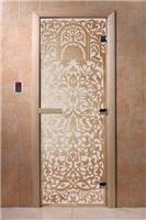 Дверь для сауны DoorWood (Дорвуд) 90x210 Основная серия Флоренция (сатин), левая