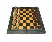 Игра 3 в 1 Малахит (шахматы,нарды,шашки) 40*40 см