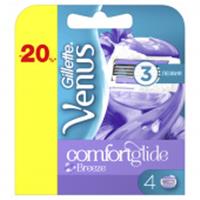 Gillette Venus BREEZE ComfortGlide кассеты для бритья (4шт), ПОЛЬША, код 3031001013, штрихкод 770201888640, артикул кассеты