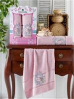 Комплект полотенец MERZUKA махр. в короб. (50x90/1)(70х140/1) 2 шт. BRENTIS (светло-розовый), ТУРЦИЯ, код 01207051422, штрихкод 868107242241, артикул 10675