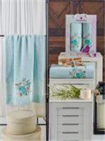 Комплект полотенец MERZUKA махр. в короб. (50x90/1)(70х140/1) 2 шт. DREAMS FLOWER (мятный), ТУРЦИЯ, код 01207050907, штрихкод 868107242258, артикул 10678