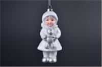 Украшение новогоднее Девочка с мишкой 13.4х6.1x5.2см арт.10920-1052 Код267216, КИТАЙ, код 75002092008, штрихкод 468046614648, артикул 267216