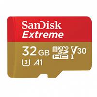 Карта флэш-памяти MicroSD 32 Гб SanDisk Extreme UHS-I A1 V30 U3 без адаптера (100 Mb/s) (red) 213044