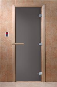 Дверь для сауны DoorWood (Дорвуд) 70x190 Основная серия Затмение (графит матовое)
