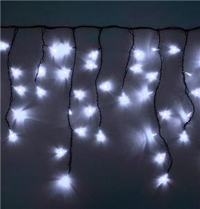 Гирлянда-бахрома светодиодная Rich Led 3*0,5 м, мерцание, IP65, белый, провод черный