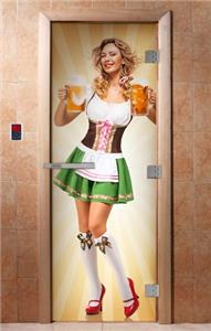 Дверь для сауны DoorWood (Дорвуд) 70x190 Эталон Фотопечать A018 левая