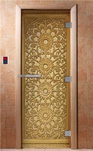 Дверь для сауны DoorWood (Дорвуд) 70x190 Эталон Фотопечать A021 правая