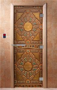 Дверь для сауны DoorWood (Дорвуд) 70x190 Эталон Фотопечать A022 правая
