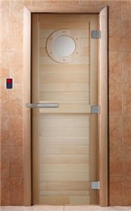 Дверь для сауны DoorWood (Дорвуд) 70x190 Эталон Фотопечать A023 левая