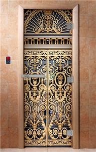 Дверь для сауны DoorWood (Дорвуд) 70x190 Эталон Фотопечать A029 правая