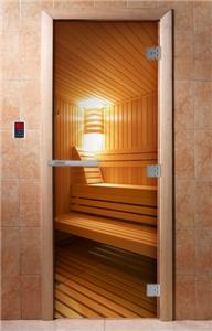 Дверь для сауны DoorWood (Дорвуд) 70x190 Эталон Фотопечать A031 правая