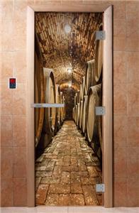 Дверь для сауны DoorWood (Дорвуд) 70x190 Эталон Фотопечать A034 левая