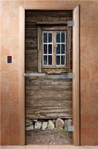 Дверь для сауны DoorWood (Дорвуд) 70x190 Эталон Фотопечать A042 левая