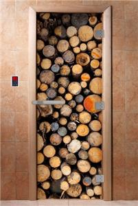 Дверь для сауны DoorWood (Дорвуд) 70x190 Эталон Фотопечать A045 правая