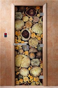 Дверь для сауны DoorWood (Дорвуд) 70x190 Эталон Фотопечать A047 правая