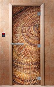 Дверь для сауны DoorWood (Дорвуд) 70x190 Эталон Фотопечать A049 левая