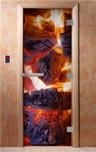 Дверь для сауны DoorWood (Дорвуд) 70x190 Эталон Фотопечать A060 левая