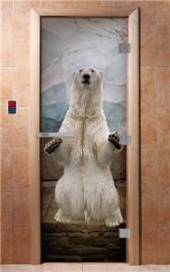 Дверь для сауны DoorWood (Дорвуд) 70x190 Эталон Фотопечать A063 правая