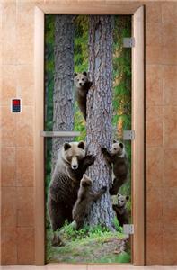 Дверь для сауны DoorWood (Дорвуд) 70x190 Эталон Фотопечать A064 левая