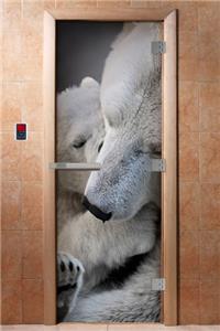 Дверь для сауны DoorWood (Дорвуд) 70x190 Эталон Фотопечать A066 правая
