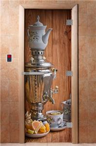 Дверь для сауны DoorWood (Дорвуд) 70x190 Эталон Фотопечать A074 левая