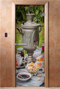 Дверь для сауны DoorWood (Дорвуд) 70x190 Эталон Фотопечать A077 правая