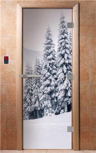 Дверь для сауны DoorWood (Дорвуд) 70x190 Эталон Фотопечать A091 левая