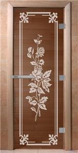 Дверь для сауны DoorWood (Дорвуд) 70x190 Эталон Розы (бронза) правая