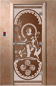 Дверь для сауны DoorWood (Дорвуд) 80x200 Эталон Посейдон (бронза) правая