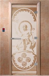 Дверь для сауны DoorWood (Дорвуд) 80x200 Эталон Посейдон (сатин) правая