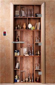 Дверь для сауны DoorWood (Дорвуд) 70x190 Эталон Фотопечать A006 правая
