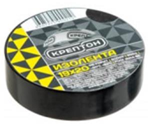 Изолента ПВХ 19мм/20м/0,13мм черный КРЕПТОН, КИТАЙ, код 05802010020, штрихкод 460797590021, артикул 90021