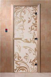 Дверь для сауны DoorWood (Дорвуд) 90x200 Основная серия Венеция (сатин), левая