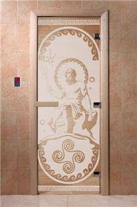 Дверь для сауны DoorWood (Дорвуд) 90x200 Основная серия Посейдон (сатин), правая