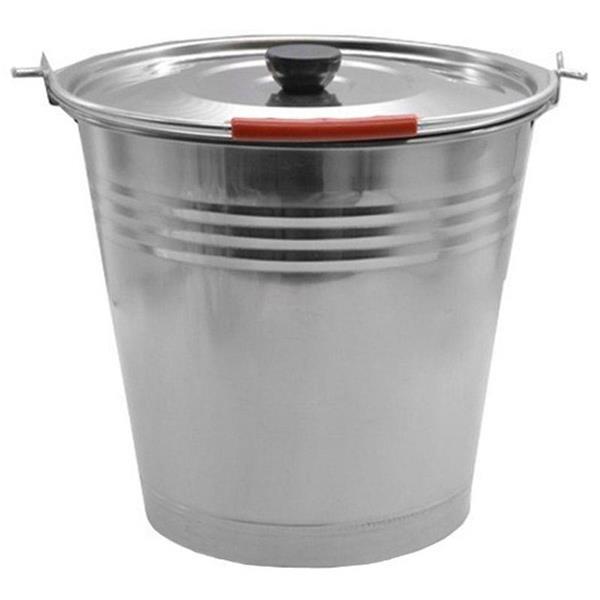 Ведро нержавеющая сталь 10л с крышкой AST-002-ВД-10 (20)
