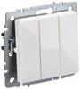 IEK BRITE Выключатель 3кл. 10А белый, КИТАЙ, код 05401290019, штрихкод 461008417316, артикул BR-V30-0-10-K01