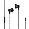 Проводные наушники с микрофоном вкладыши budi M8JEP13 Jack 3,5 (black) 86868