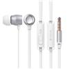 Проводные наушники с микрофоном внутриканальные Celebrat N1 Jack 3,5 (silver) 116076