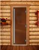 Дверь для сауны DoorWood (Дорвуд) 80x210 Престиж левая (бронза матовая)