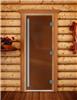 Дверь для сауны DoorWood (Дорвуд) 80x210 Престиж правая (бронза матовая)