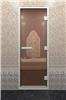Дверь для турецкой бани DoorWood (Дорвуд) 60x200 Алюминиевый профиль Бронза