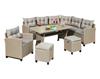 Комплект обеденной мебели с диваном Афина AFM-373B Beige, бежевый