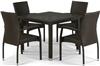 Комплект обеденной мебели Афина 4+1 T257A/YC379A-W53 Brown 4Pcs