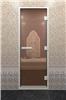Дверь для турецкой бани DoorWood (Дорвуд) 80x210 Алюминиевый профиль Бронза