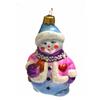 Елочное украшение Снеговичок добрый 10см ФУП-501/17 (30)