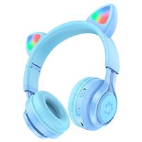 Bluetooth-наушники полноразмерные Hoco W39 Cat ear kids BT (blue) 214064