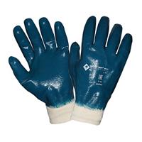 Перчатки нитриловые полный облив синие